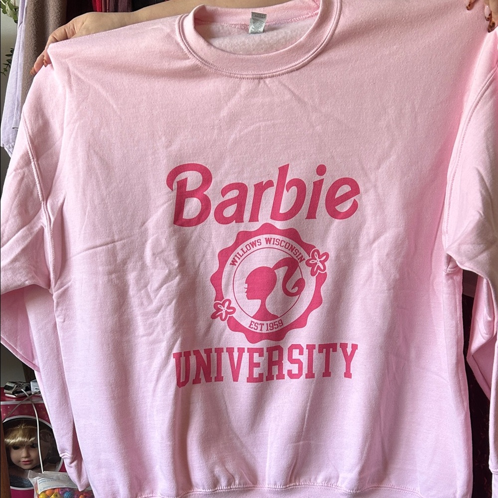 Barbie Pink University Logo Top